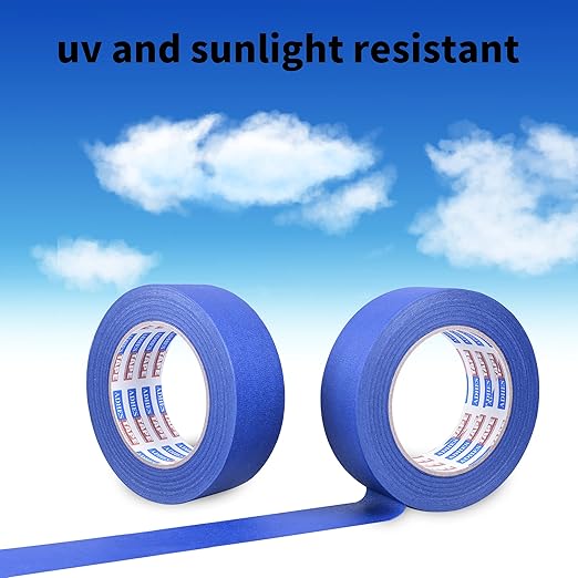 ADHES Blue Painters Tape Blue Tape Painting Tape for Walls,UV Anti,14 Days Clean Remove,1.41nch x 45yard,3Rolls