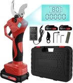 Electric Pruning Shears, 50mm 1.96" Cutting Diameter Cordless Power Pruner with 2Pcs Rechargeable Batteries, Tree Branch Cutter with SK7 High Carbon Steel Blade for Gardening Pruning