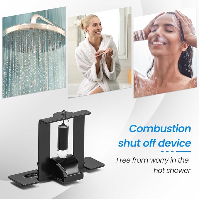 Combustion Shutoff Device Assembly Replacement Kit, Compatible with Rheem, Ruud, Richmond, GE and Almost Any Gas Tank, an Insurance, Black