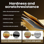 HillhutApex 2 Step Stool, Aluminum Foldable Step Ladder, Lightweight Stable Stool with Wide Non-Slip Pedals, 330lbs Bearing Capacity Ladder for Office,Home,Kitchen - Gold