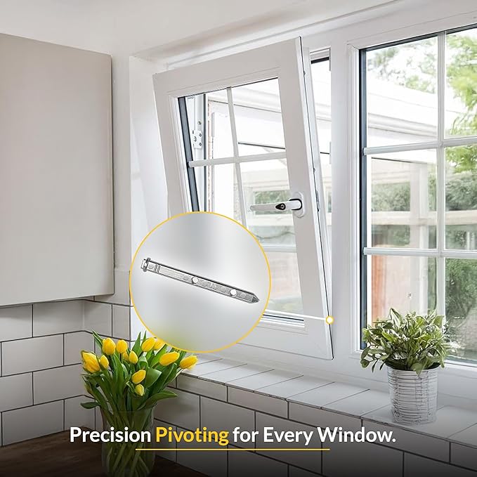 Brixwell Pivot Bar Window Replacement Part,Zinc Die Cast Construction, 3-3/16" Length, 9/32" Width, Crack Resistant, Dual End Compatibility for Tilt Window Repairs-Pack of 5