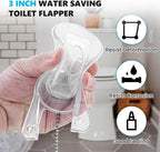 3 Inch Toilet Flappers Replacement for Gerber 99-827, Toilet Flapper with Stainless Chain and Hook, Toilet Replacement Parts (Clear 2 PCS)