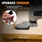 156pcs Finger Sanding Kit - 150 Papers & 6 Pads, 60-240 Grit for Multi-Tools, Wood/Metal/Plastic, Hook & Loop Backing