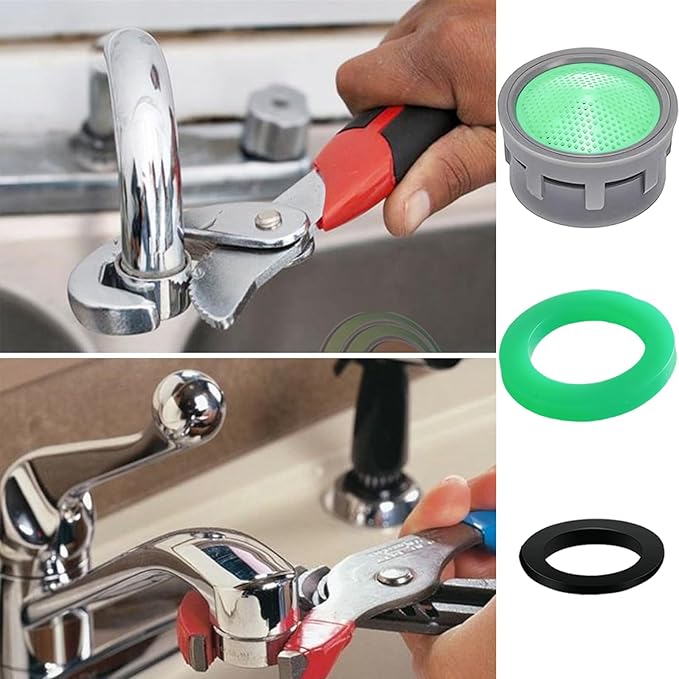 Faucet Aerator, 1.5 GPM Flow Restrictor Plug-In Faucet Aerator Replacement Parts for Bathroom or Kitchen (Green 20 Pieces)