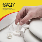 Qualihome Plastic Toilet Seat Screws Replacement - Durable Toilet Nuts - Bolts for Toilet - Toilet Screw Plastic Hardware - Easy Install for Toilet Lid