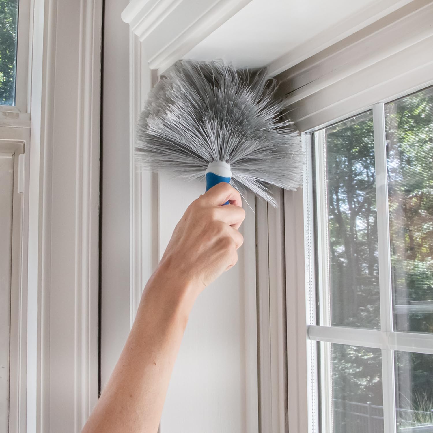 Unger Cobweb & Corner Duster – Dusters for Cleaning, Compatible with Telescopic Poles, Dusting Tools, Great for Ceilings, Moldings, HVAC & Floor Vents, and Corners