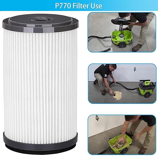 Vacuum Filter Fit Ryobi P770 18V ONE+ Cordless Wet/Dry Vac Filter # 31305200