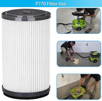 2 Pack Replacement Vacuum Filters for Ryobi P770 18V ONE+ Cordless Wet/Dry Vacuum Cleaner, Compatible with Filter # 313052002