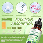 Potassium Magnesium Supplement Liquid Drops Plus Calcium Omega-3 D3 B6 K2, Organic Liquid Potassium Magnesium Aspartate, Citrate, for Leg Cramp, Vascular Muscle & Electrolyte Balance 2 Fl/Oz