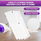 20 Count Disposable Mop Pad Refills for Swiffer Power Mop,Includes 10 Ultra-fine Fiber Mop Pads and 10 Super Absorbent Mop Pads,Compatible with Swiffer Power Mop，Replacement Mop Pad for Floor Cleaning