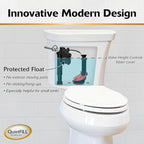 Korky QuietFILL 2X Long Life Toilet Fill Valve - Universal Fits 99% of Toilets - Easy Height Adjust for Fast Install, 528X