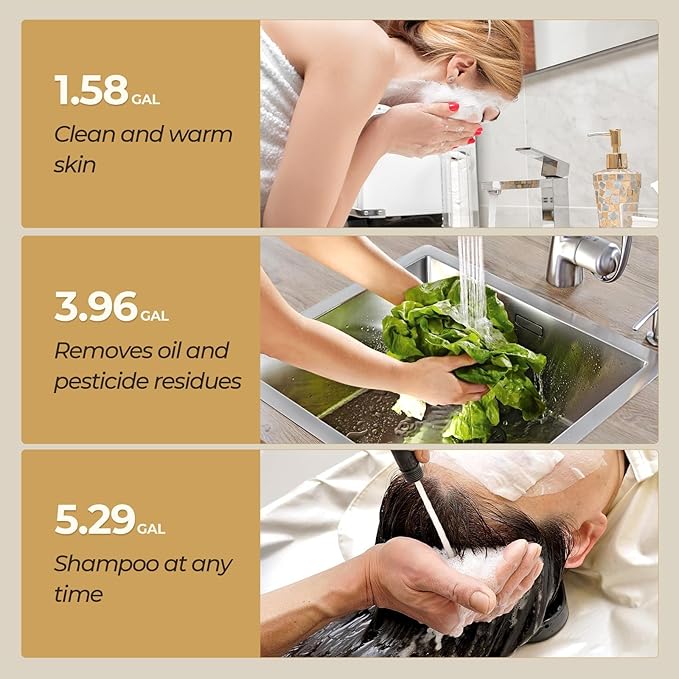 MIZUDO Electric Mini Tank Water Heater - 4.0 Gallon Point of Use Instant Hot Water Heater for RV, Camper, Kitchen, Food Truck, 120V 1440W, Under Sink, Wall or Floor Mounted, Easy to Install