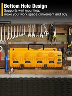 DCB104 20V MAX Battery Charger Replacement for Dewalt Battery Charger, 4 Port Multi Charger Station with 2 USB Ports, Compatible with Dewalt 12V-20V Batteries