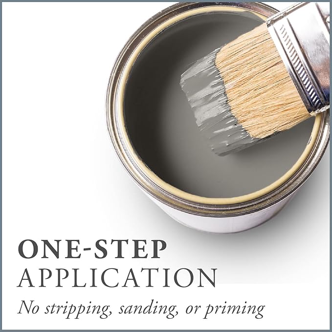 AMY HOWARD AT HOME Chalk-Based One Step Paint for Furniture, Cabinetry, Decor, Finish, and More | No Stripping, Sanding, or Priming | Medium Base | 32 Ounce | Selznick Grey