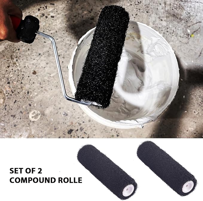 Drywall Tools Skimming Blade with 9 inch Compound Roller - 10", 14", 24"& 32" 40" Blades with 2 Pack 0.3 mm Blades,Taping Knife, Arc Scraper, Construction Tools