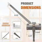 Touri Straight Arm Operator for Anderson Window Crank Replacement for Right Window with 8-3/8" Arm Length, Works with Perma-Shield Casement Windows, in Stone Color (1974-1995)