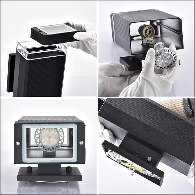 Modern LED Outdoor Wall Lights, Dusk to Dawn Outdoor Lighting Fixtures Wall Mount - ETL Listed,Aluminum Waterproof Front Door Lights 5000k - Up Down Light Fixture for Porch, Patio