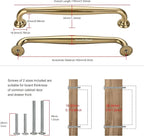 TUNNY 10 Pack Cabinet Handles-6.3"/160mm Screw Spacing Champagne Bronze Furniture Hardware Handles for Kitchen Cabinets Bedroom Dresser Wardrobe Cabinet Pulls