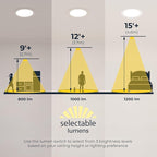 HALO HLB 6 inch LED Recessed Lighting Canless Dimmable Ceiling Light with Selectable Lumens and Selectable Color Temperature 2700K-5000K Wet Location Indoor Outdoor Soffit Downlight HLB6LSFS5