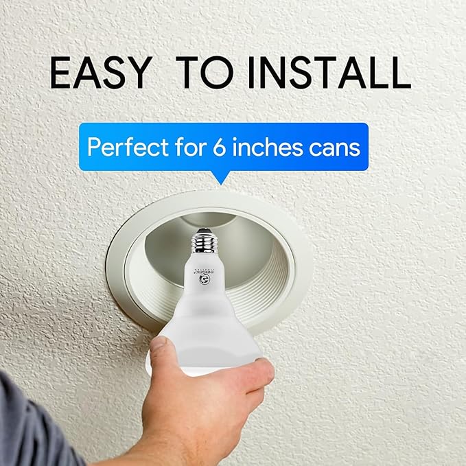 Energetic BR40 LED Indoor Flood Light Bulbs, Dimmable, 5000K Daylight, 110W Equivalent, 1600LM, E26 Base, Recessed Can Light, High Lumen, Flicker Free, UL Listed, 10 Pack