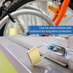 10pcs Solid Brass Keyed Padlock, Small Yellow Gym Lock, Strong Padlock with Same Key for Luggage Toolbox (50mm)