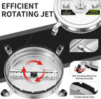 20" Pressure Washer Surface Cleaner Plus with 5 Nozzles Water Broom, Stainless Steel Surface Cleaner for Pressure Washer, Dual Handle Power Washer Surface Cleaner for Concrete Driveway, 4000 PSI