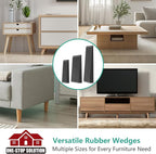 Furniture Leveler 24pcs Kit Size Variety | Multi-Purpose Rubber Shim for Leveling Feet Stable | Anti-Wobble Pad for Uneven Table, Dresser Leg, Toliet and More Furniture | Prevent from Wobbling