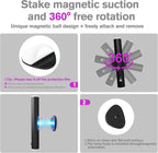 Battery Operated Wall Sconce, Rechargeable Wall Lights with Motion Sensor, Remote Control, Dimmable Metal Magnetic Wall Lamp for Decor, Bedroom, Living Room, Night Light (Black, 1Pcs)