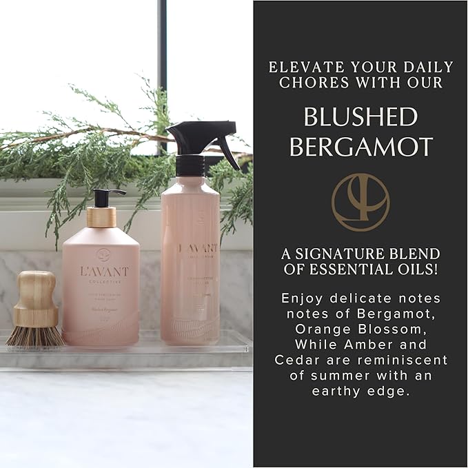 L'AVANT Collective Multipurpose Surface Cleaner Refill (Pack 3) | Provides a Powerful Clean to Remove Grease & Grime | Notes of Bergamot, Orange Blossom, Amber, Cedar | Blushed Bergamot Scent 3 x 1oz