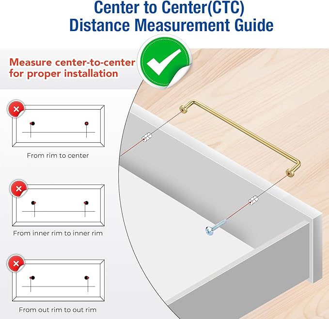 JOY DECOR Cabinet Pulls – 8-3/4 Inch Hole Center, Brushed Brass, 2 Pack, Zinc Alloy Cabinet Handles for Drawers & Cupboard – Vintage Style Hardware for Kitchen, Bathroom, Dresser, Furniture Makeover