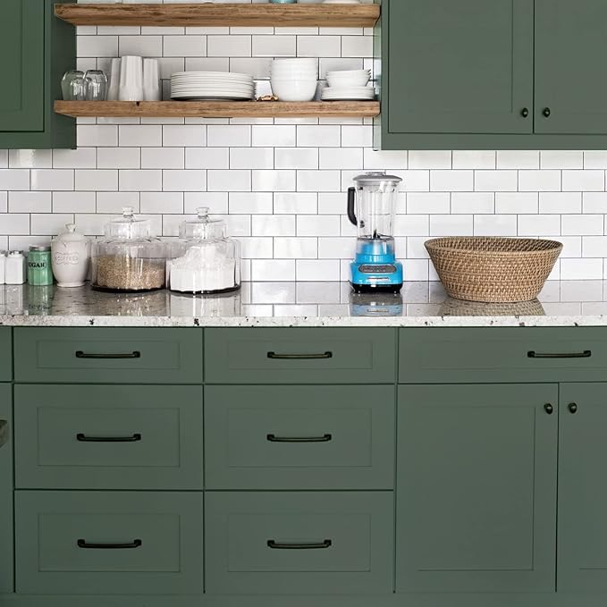 DWIL Matte Finish Furniture Paint - 5 Oz Wood Paint for Cabinets, Doors, Tables, and Dressers Refinishing - Water-Based, Non-Toxic & Odorless, Easy to Apply(Cardamom Green)-Trial Pack