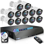 【130° Ultra Wide-Angle & 2-Way Audio】 Outdoor Wired Security Camera System, Home Video Surveillance System, Wired Home Security Camera System