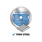 Evolution Power Tools 230BLADETS Thin Steel Cutting Blade, 9-Inch x 68-Tooth , Blue