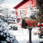 Christmas Retriever Dog Tree Magnetic Mailbox Cover Large Size 25.5 X 21 Winter Covers Snowman Red Green Xmas Holiday Oversized Mailbox Letter Box Wraps Covers for Outside Garden Yard Outdoor