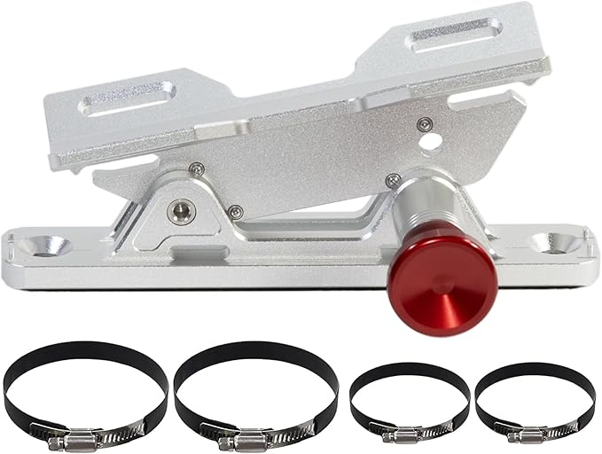 Quick Release Fire Extinguisher Mount - Aluminum Adjustable UTV Roll Bar Fire Extinguisher Holder Mounting Bracket for Jeep Wrangler TJ JK JL JKU Polaris RZR Ranger Cam-Am X3, Silver