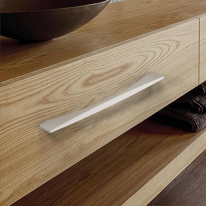 Asidrama 10 Pack 10 Inch(254mm) Brushed Satin Nickel Kitchen Cabinet Handles, Cabinet Pulls Kitchen Cabinet Hardware for Cupboard Drawer Pulls