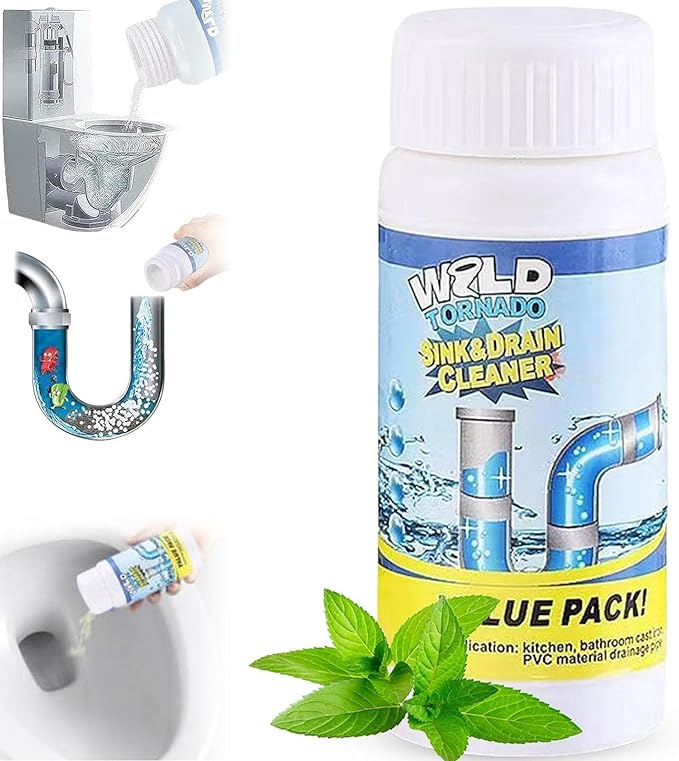 Acssart Sink and Drain Cleaner, Acssart Foam, Wild, Sink Drain Cleaner Fast Powerful Pipeline Dredging Agent for Bathroom Kitchen Toilet Pipe (1 Set)