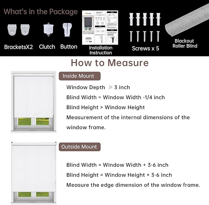 ALLBRIGHT 100% Blackout Roller Blinds Woven Shades with Striped Jacquard, Cordless Window Shades, UV Protection Fabric, Easy-Install for Indoor Home & Office, Dark Blue Old, 34" W x 72" H