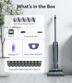 NARWAL S30 Pro Wet Dry Vacuum Cleaner with 20000Pa Suction, Cordless Vacuum Mop for Hard Floors, Tangle-Free Hair-Cutting, 180° Lie Flat, 194°F Self-Cleaning, Disposable Waste Bag, Edge Cleaning