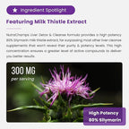 Liver Cleanse Detox & Repair Formula | 20+ Herbs: Milk Thistle Extract with Silymarin, Artichoke, Dandelion, Chicory Root Powder & More! | Premium Liver Support Pills Supplement, 60 Capsules