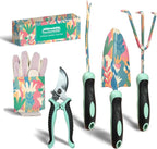 GardenHOME 5-Piece Gardening Tool Set, Durable Floral Garden Tools with Ergonomic Handles and Accessories – Gift Set for Women, Beginners, and Garden Lovers – Ideal for Spring and Summer Gardening