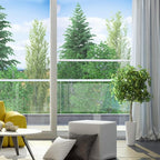 8 Pack Window Security Bar Extendable Tension Rods 23.6-43.3 Inch 1.2'' Diameter Adjustable Sliding Glass Door Lock Security Stick Window Safety Bars with Rubber Tips for Bathroom Cupboard