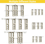 Unikito 10-15FT Closet Systems, Large Wood Walk in Closet Organizer with Hanging Rods and Drawers, 180 Inch Heavy Duty Closets Wardrobe with Shoe Rack, Sturdy Reversible Clothes Closet Kit, White Oak