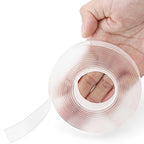 4Rolls Thicker 2mm, Nano Double Sided Mountinging Heavy Duty Tape, 2 Sides Sticky Tack Tape for Painted Walls AC Hanging Clear, 0.7in×10fts, 40fts Total Long (Thicker. 4 pack×0.7''×10fts)