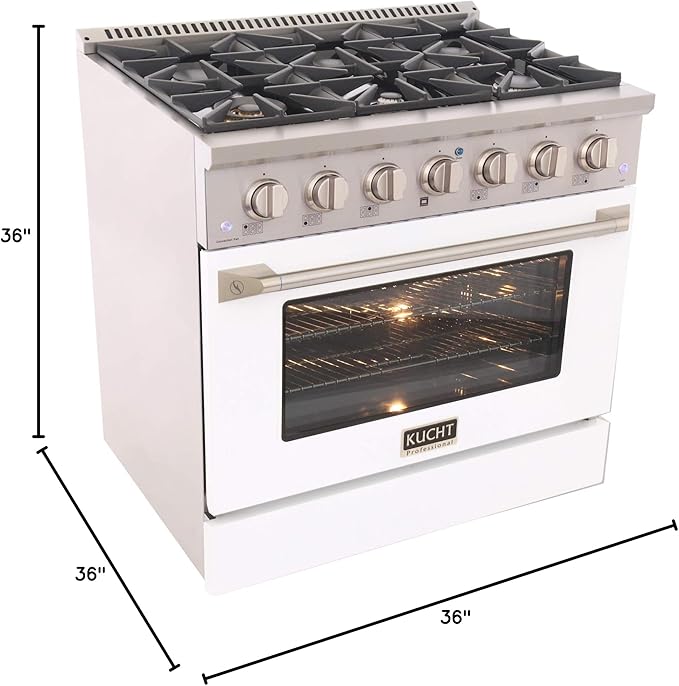 Kucht KNG361/LP-W Gas Range, White