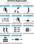 ASAHOM Permanent Outdoor Light Pro S108C, 150FT with 108 RGBCW 70lm LED, WLED Integration, AI Lighting, 30000 Lighting Effect Combination, IP67 Waterproof for Halloween Christmas Daily Decor, Black