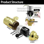 Lamp Socket Replacement, E26 Threaded Base, Turn Knob for Low-Medium-High Light Settings 2 Way (Gold)