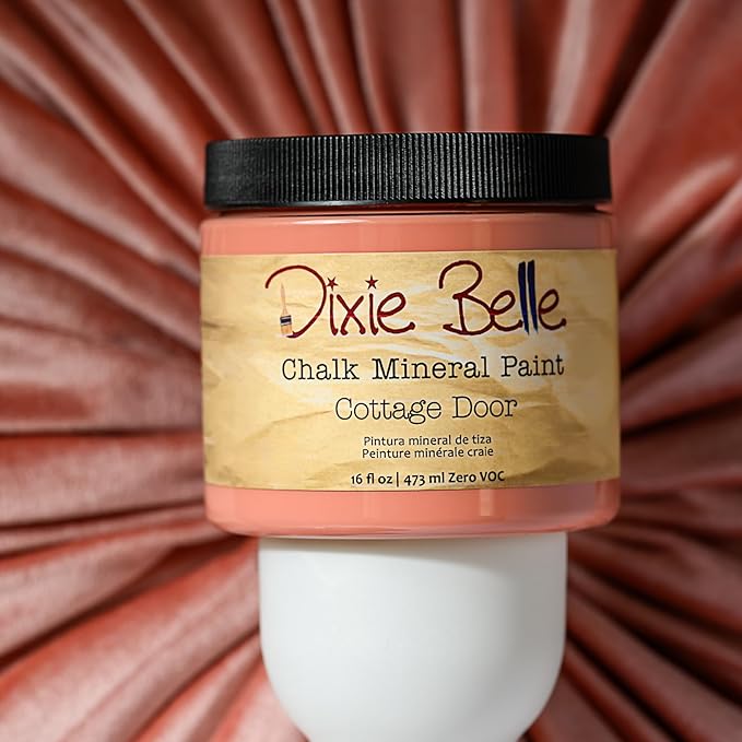 Dixie Belle Paint Company Chalk Finish Furniture Paint - Cottage Door (32oz) - Matte Dusty Coral Chic Chalk Mineral DIY Furniture Paint