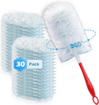 JEHONN Duster Refills 30 Counts for Swiffer, 4X Heavy Duty Microfibers, 360 Degree Dusting Kit with 1 Handle, Multi-Surface Dust Removing Tool for Cleaning Blinds Bookshelf Furniture Electronics