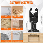 100Pcs Oscillating Saw Blades, 1-3/4" Quick Release Multi Tool Blades Kits Universal Oscillating Tool Blades Wood Plastic Multitool Blades Compatible with Dewalt Ryobi Makita Bosch Craftsman